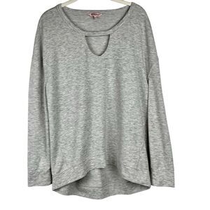 Juicy Couture Gray Keyhole Lightweight Sweatshirt Large